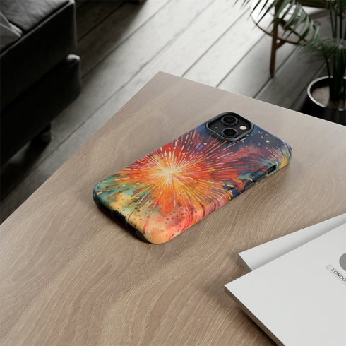 Summer Fireworks in Watercolor - Impact Resistant Phone Case